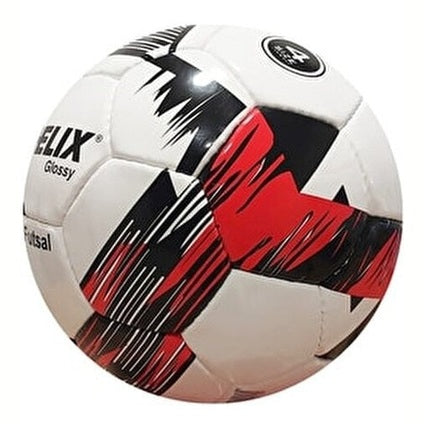 Helix Glossy 4 Futsal Topu Toplar Beyaz-Siyah-Kırmızı