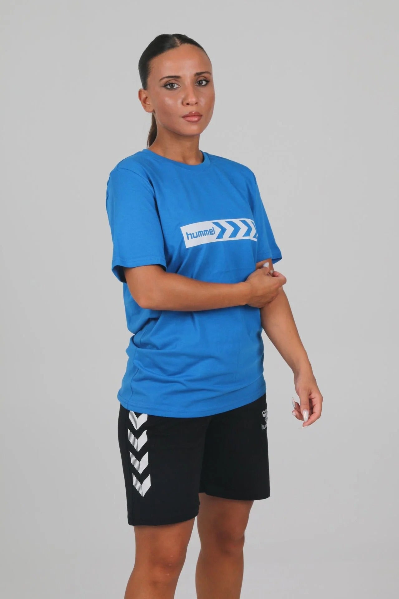 Hummel 912054 Armin Pamuklu Mavi Antrenman Tişört