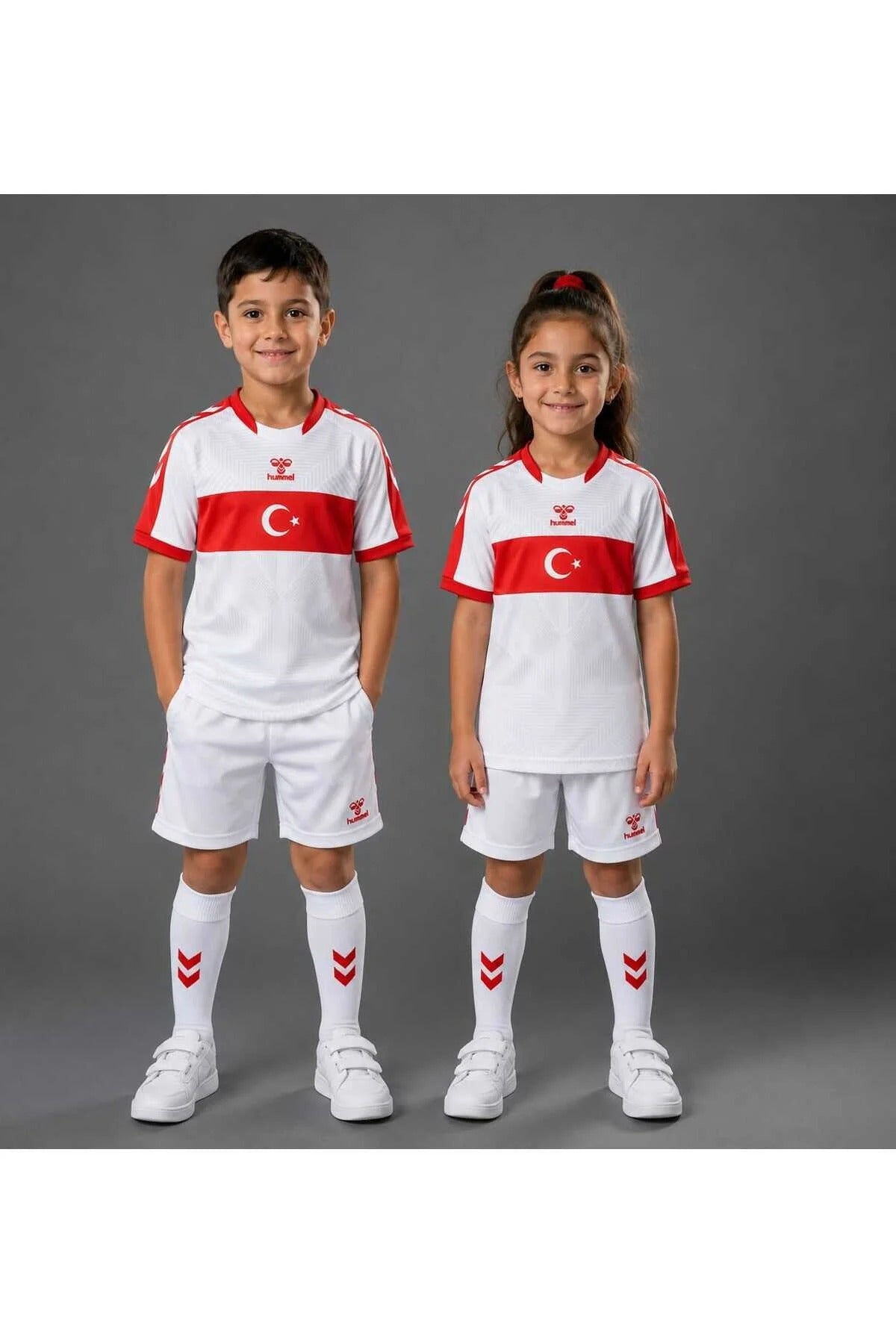 Hummel 912444 Çocuk Milli Takım Forma Tişört Beyaz